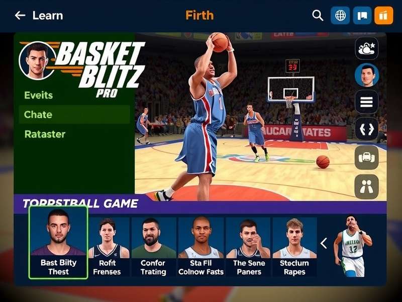 Basket Blitz Pro character selection and customization options